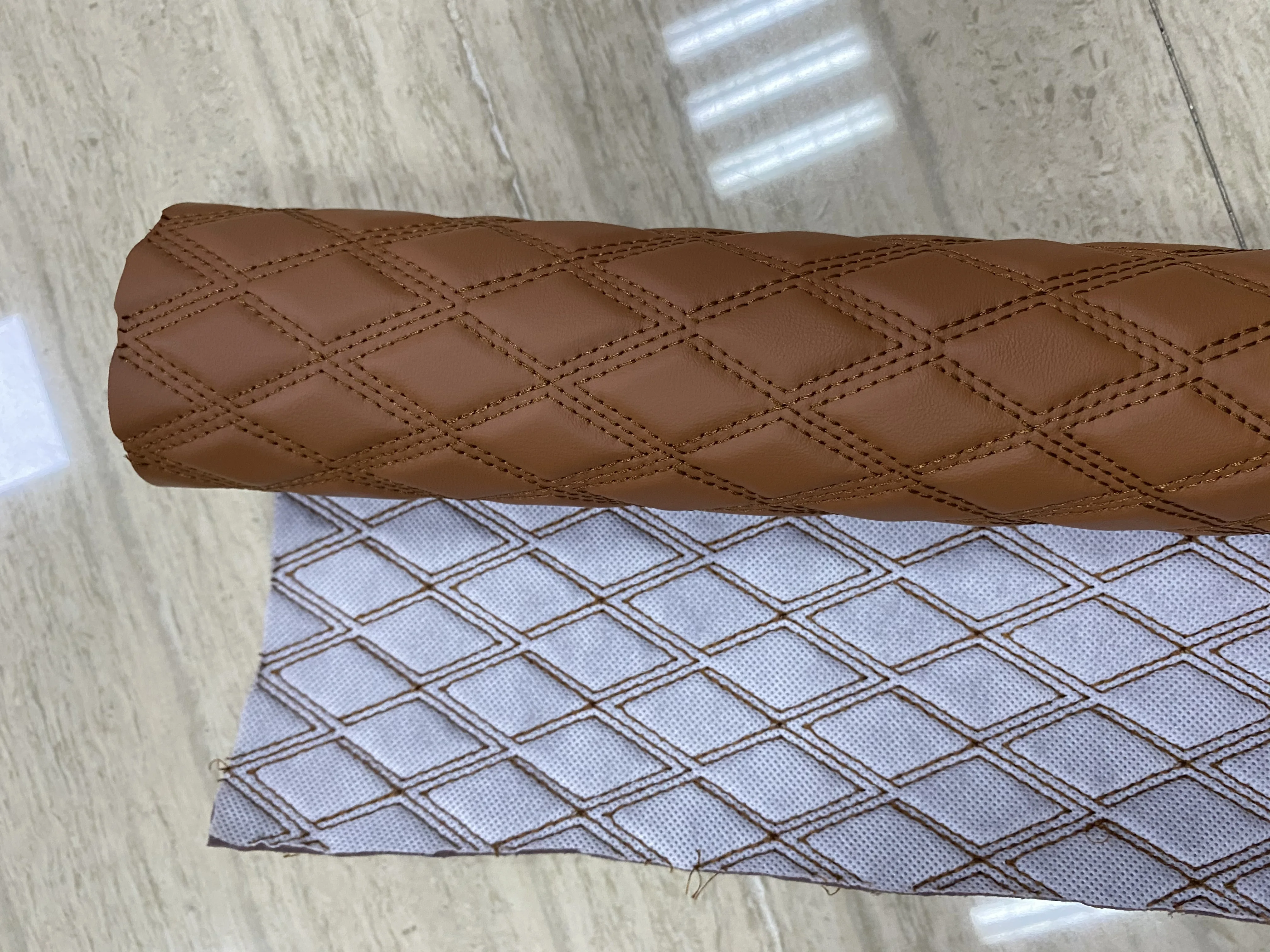 Low price wholesale Auto Carpet Raw Material pvc artificial leather Customized Color Car Mat Material Leather