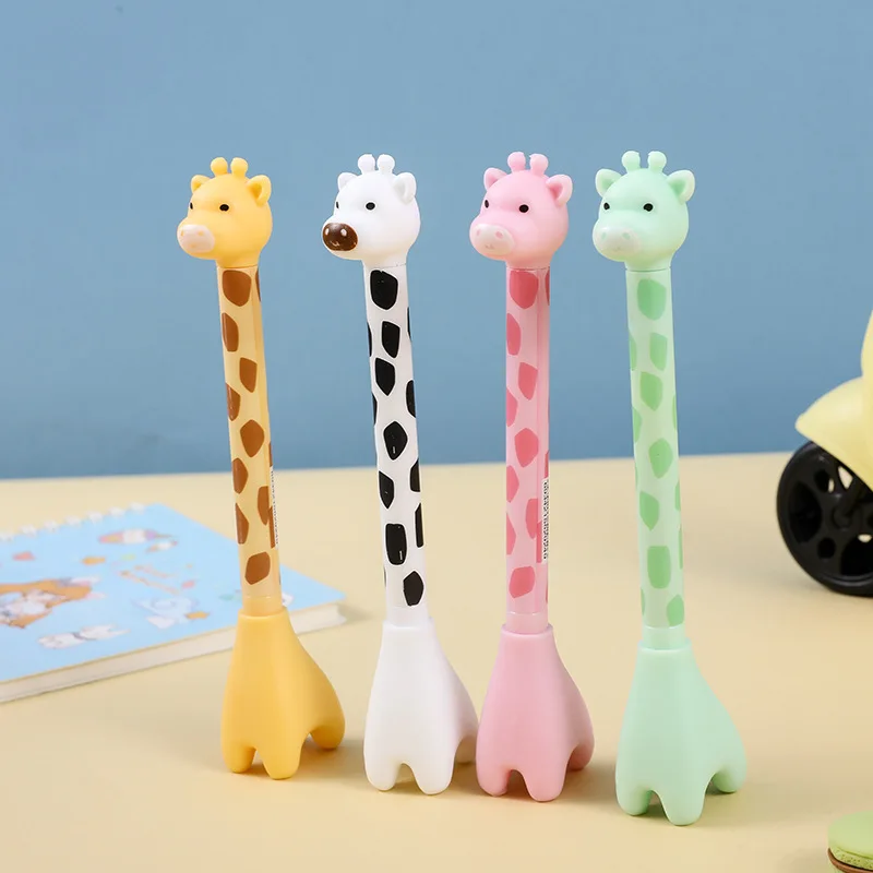 CHXN  Giraffe neutral pen cartoon deer shaped pen cute stationery student writing tool water-based pen