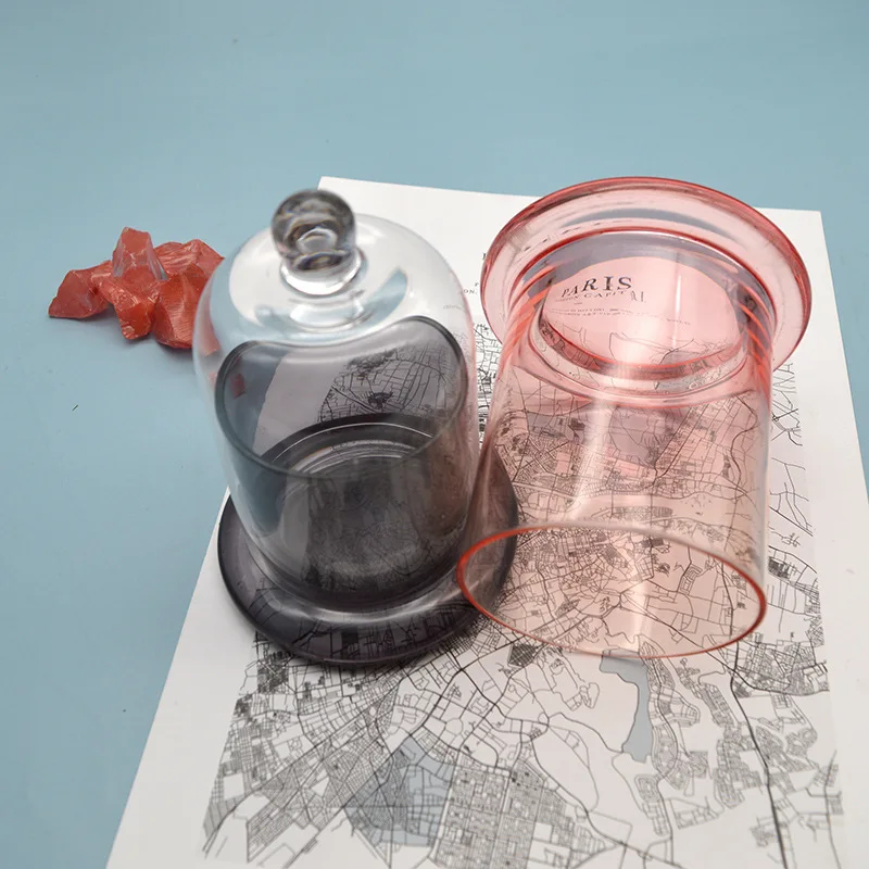 hot selling wholesale price glass dome bell candle jars with glass cover