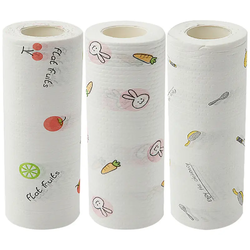 DS1583 50 шт./рулон тряпки ткань блюдо для стакана из впитывающей бумаги полотенце одноразовая салфетка чистки изготовленный на заказ цветной печатных кухнных бумажных