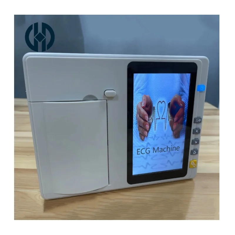 Manhua Hospital Clinic Portable 12 Lead Ecg Intelligent Automatic Pacing Detection Analysis Ecg Machine 6 Channel