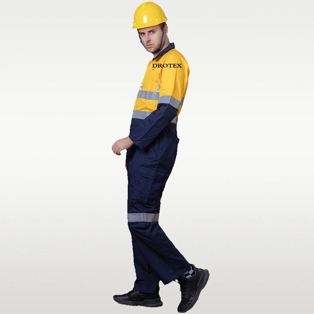 Quilted Cotton Nylon Anti Electric Arc Protective Fire Resistant Workwear Coverall Working Uniform