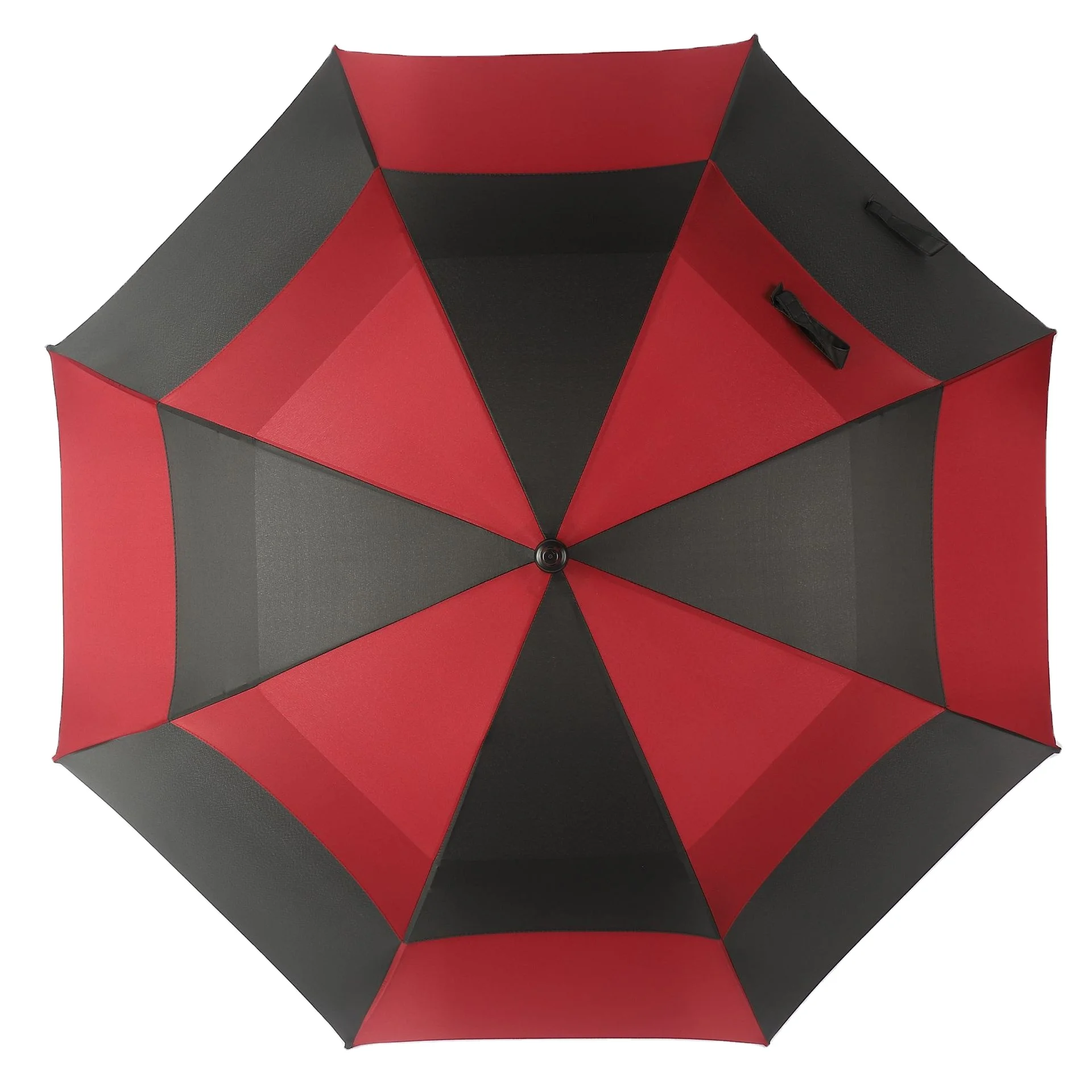 Customized Large Size Sunscreen Double Layer Air Vented Golf Umbrella Dual Canopy with Logo