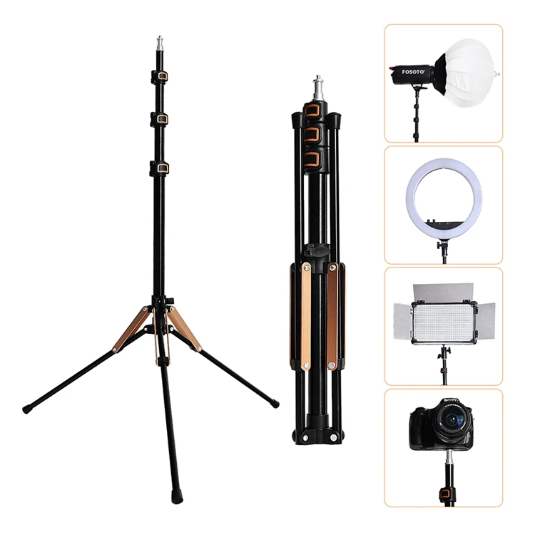 Fosoto FT-195 1/4 Screw Folding Light Tripod Stand For Photo Studio Photographic Lighting Softbox Video Flash Umbrellas Youtube
