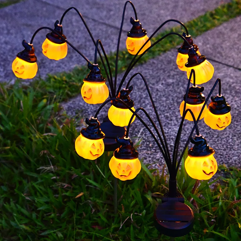hot green Eyeball Swaying Firefly lawn Lights Decorations Halloween Outdoor Solar Scary eyes solar Lights decor