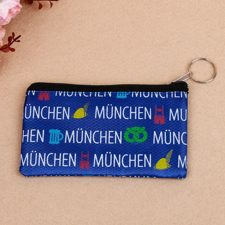 
Customized holographic PVC/PU sewing purse waterproof zipper pen case with full color printing for girls 