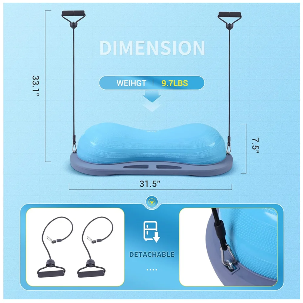 Multi-functional Wave speed ball Explosion-proof Fitness Balance Ball Eco-friendly PVC Peanut Half Ball for Balance Training