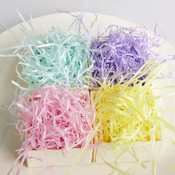 Colorful Decorative Filler Filling Paper Raffia Crinkle Cut Shredded Shredder Shred Shreds Paper For Gift Box fillers