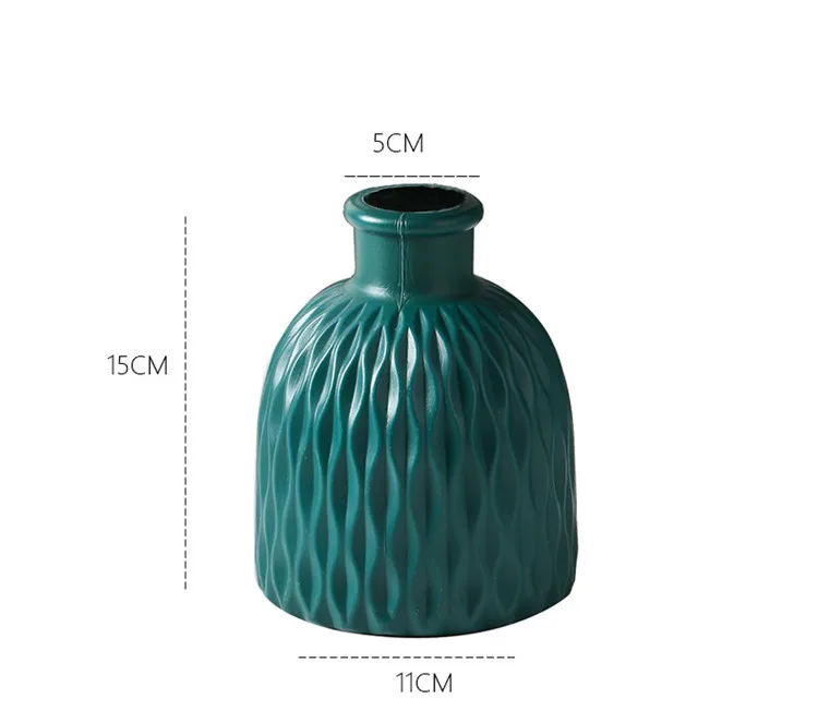 Modern Plastic Flower Vase Plant Artificial Flower Arrangement Container Ornament For Wedding Home Living Room Centerpiece Decor