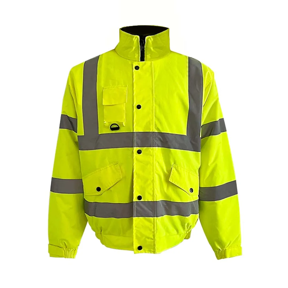 HCLITE Security Winter Fluorescent EN471 Hi Vis Safety Jacket