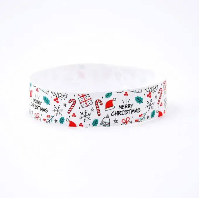 Customized One Time Use Disposable Bracelet Wrist Band Waterproof Plastic Tyvek Paper Wristband