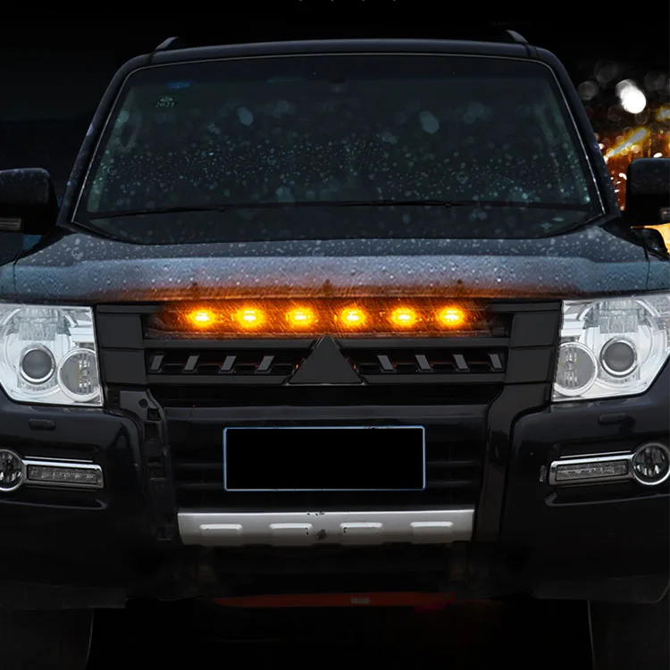 
Lighting Grille Led Illuminated Car Front Bumper Hood LED Grill Lights for Pajero V93 V97 with Lamp Holder 
