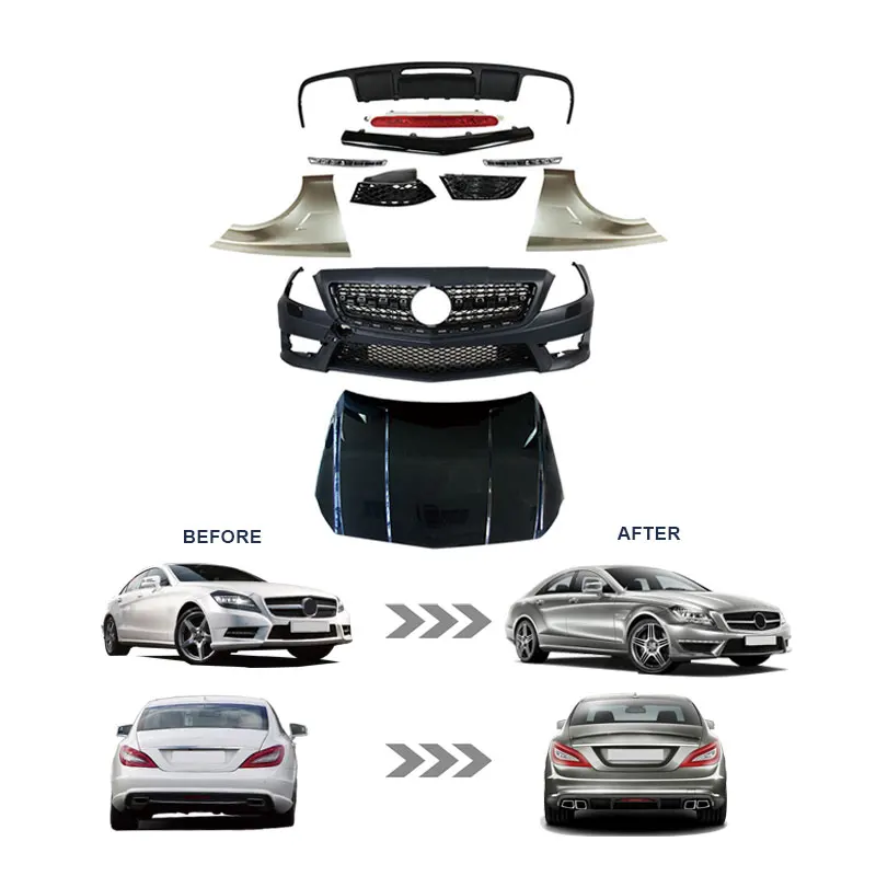 GBT W218 Bodykit External Upgrade Facelift For Benz CLS W218 Body Kit Modified restyle Mercedes CLS Body Kit