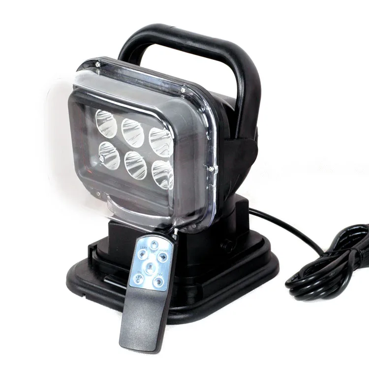 7 inch LED Search Light 30W 12v24v Offroad 4X4 Work Light Wireless Remote Control Rotating Stop Beam Lights