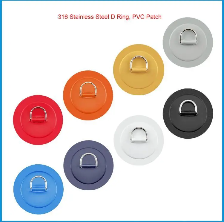 4.3inch 11cm Stainless Steel D Ring Pad/Patch for PVC Inflatable Boat Raft Dinghy Canoe Kayak Surfboard SUP Tie Down