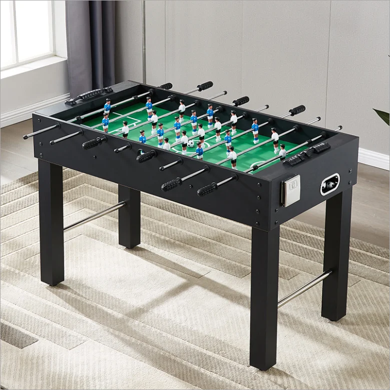 1.2m black classic foosball table 8-bar football machine adult children soccer table