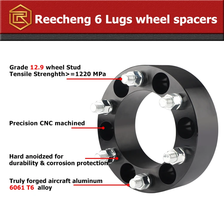  Reecheng фабрики 2 дюймов 5x120 T6061 алюминиевого сплава Hubcentric адаптер шпильки кованые