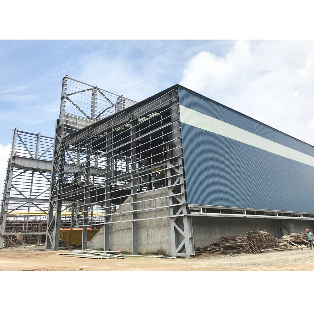 Peb Design Construction Light Steel Structure Metal Workshop Factory Storage Hangar Building Warehouse