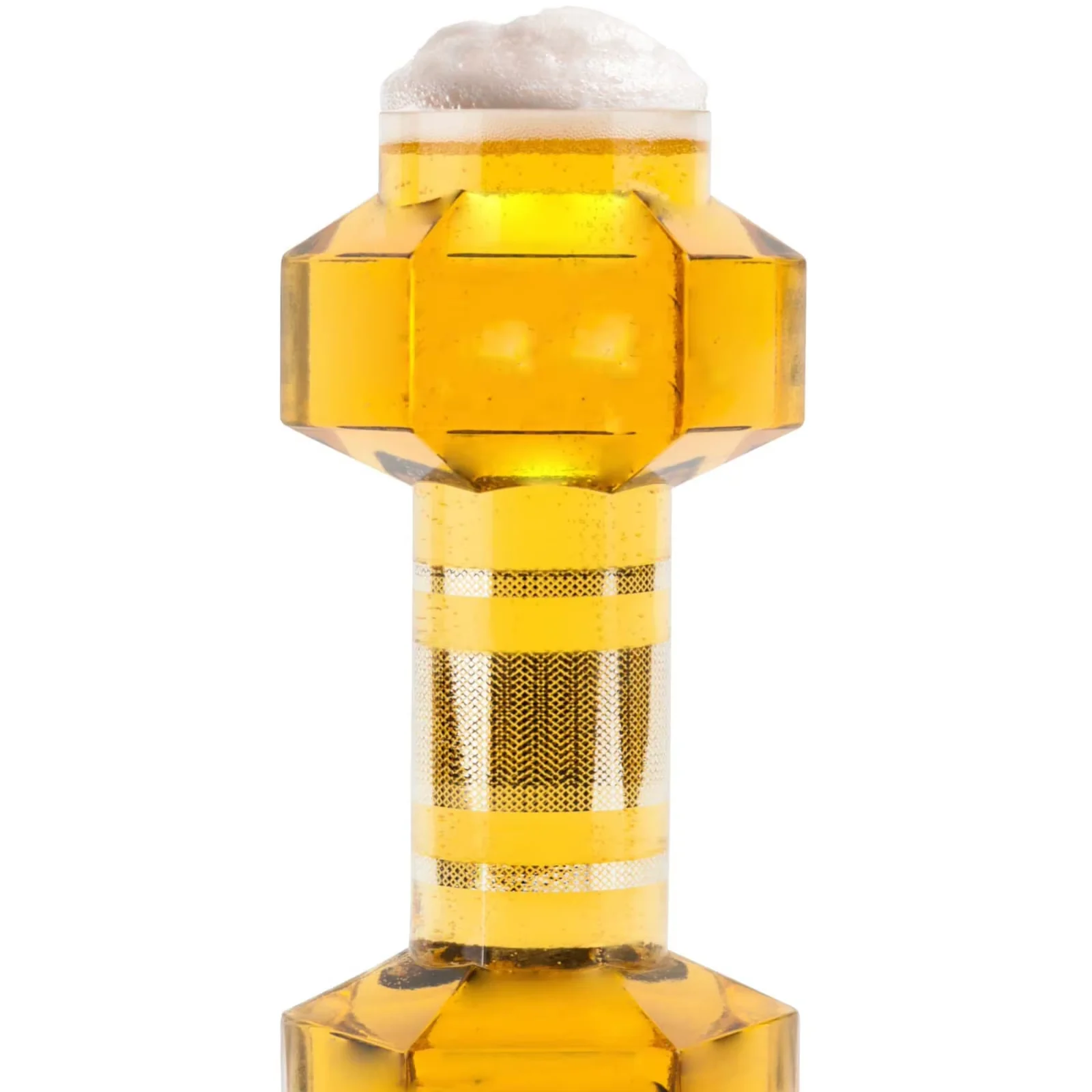 New Design 24oz Novelty Dumbbell Fun Design Easy To Clean Glass Beer Glass