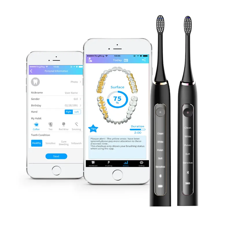 
Top Sale Custom electric toothbrush With Bluetooth 4.0 version function 