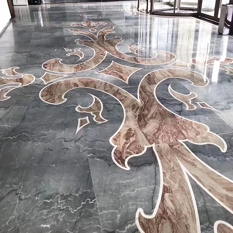 Best Selling Bruce Grey Marble Tile Slab Natural Marble Slab Use For Hotel Villa Floor Tiles Sale Custom Size Marble Tile Slab
