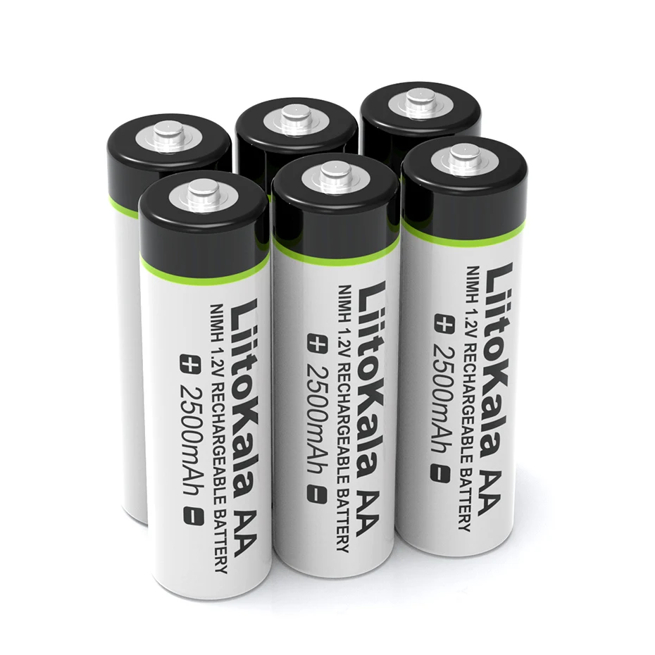 AA 2500mAh NiMH 1.2V Rechargeable Battery Suitable for Toys, Mice, Electronic Scales, Mouse Etc LiitoKala Rechargeable battery