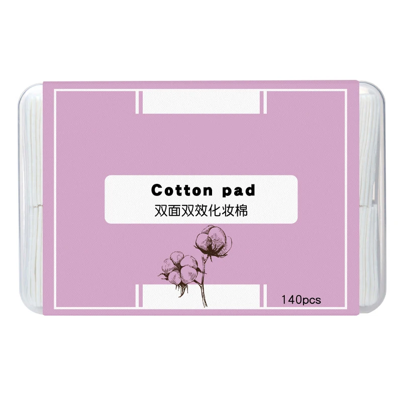 OEM Organic Lint Free Facial Makeup Remover Pads square cotton pads cosmetic disposable cleaing Pad