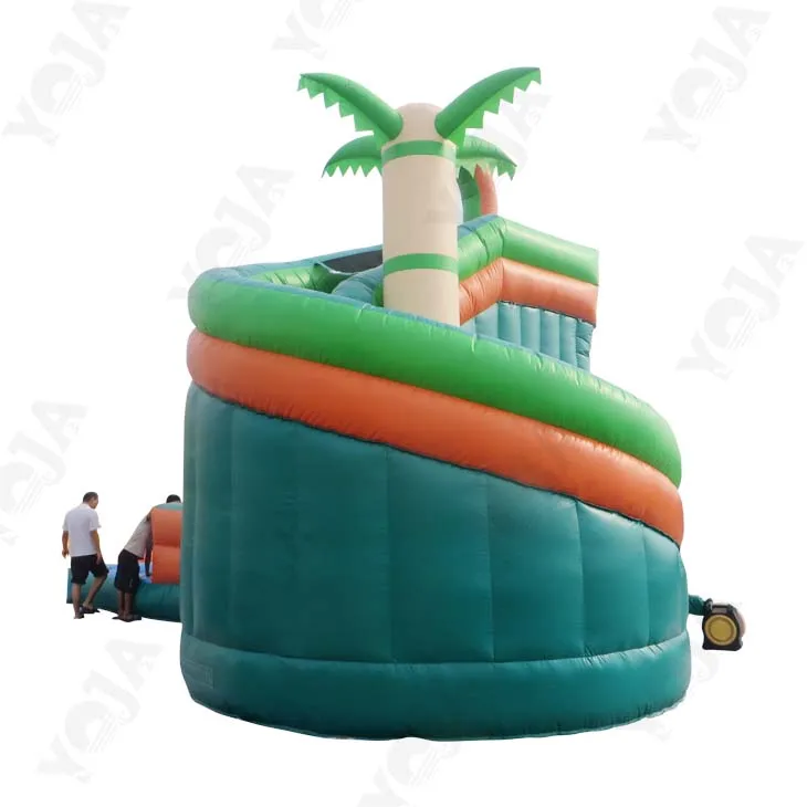 Coconut Palm Tree Inflatable Water Slides For Sale With Pool SuppliersCommercial Grade Adult Size Popular Inflatable Water Slide