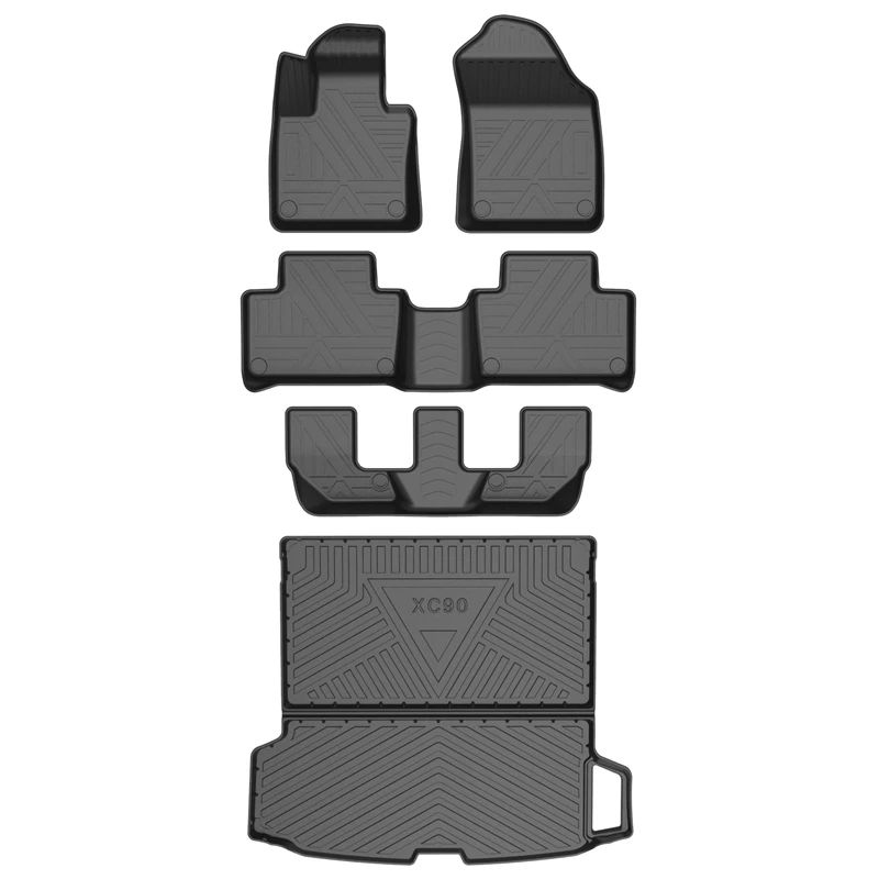 TPE car foot mat waterproof luxury custom 3d car mats for Volvo XC90