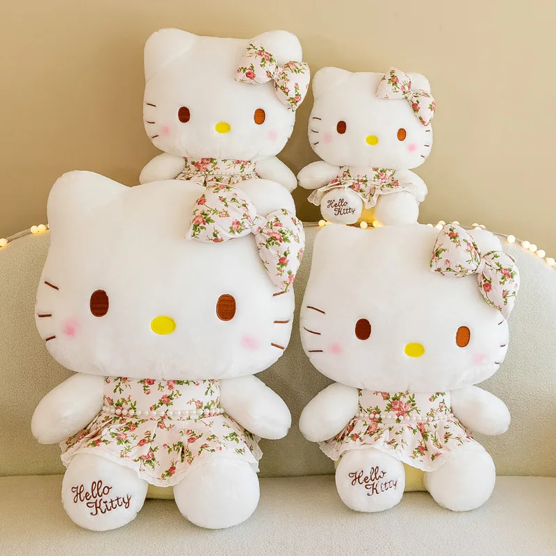 New 40 Cm Cross-border Strawberry Cartoon Hello Kt Cat Sanrios Plush Toy Cute Hello Kittyed Children Anime Gift