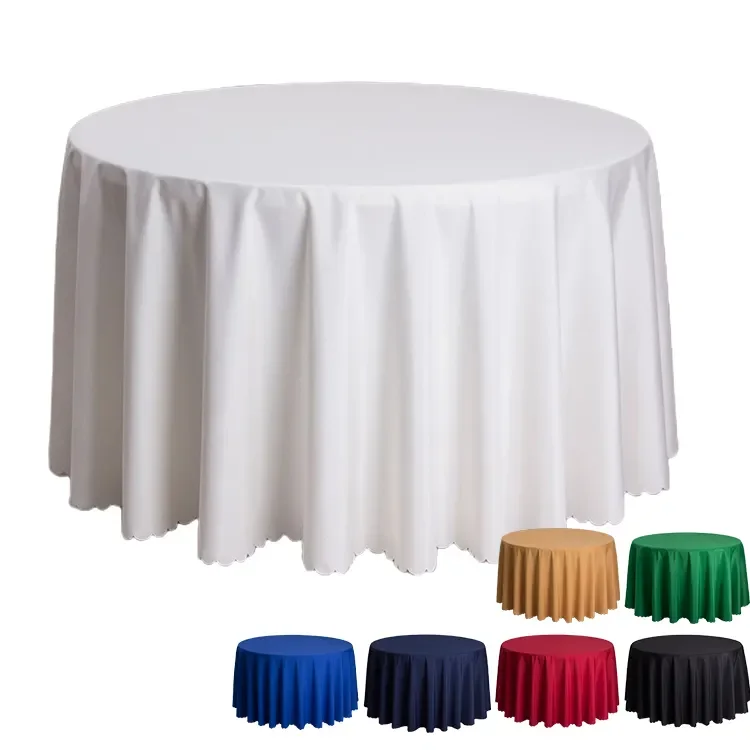 Wholesale Tablecloth 100% Polyester Table Cover Cloth For Weddings Party Banquet Decoration