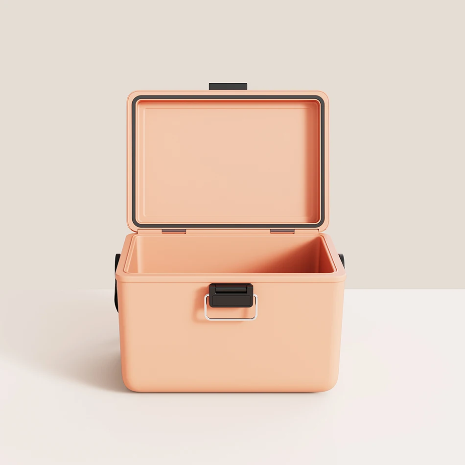 Aji Vaccine Party Custom Thermal Bag Food Delivery Catering  Wheels And Handle Metal Corona Foam Ice Cooler Box