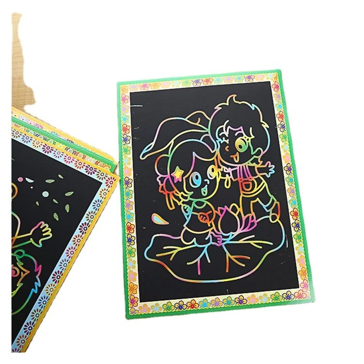 Kids Diy Intelligent Scratch Drawing Toys Double-sided large16K Magic Scratch Paper