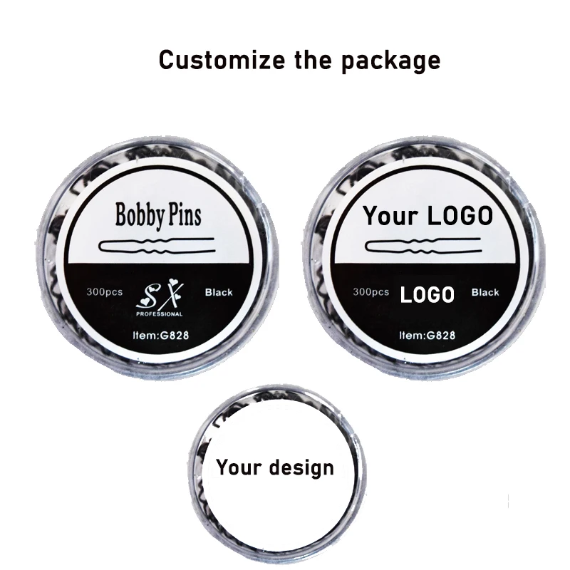 Custom Package 5cm 6cm 7cm Ladies Korean Hair Clips Wave Bobby Pin Hairpins Simple Smart Casual Hair Clips for Women