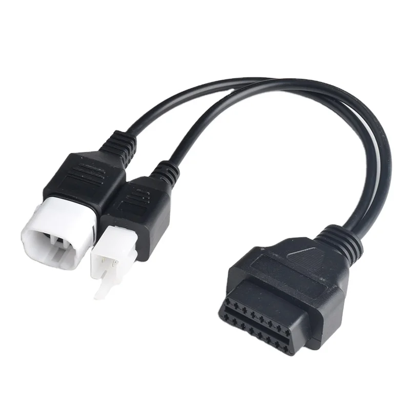 OBD OBDll 16 pin connection cable for motorcycle, one to two 4pin