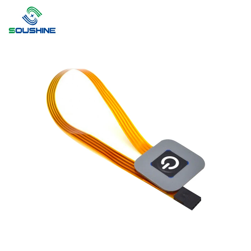 Tactile small size Single Matrix Membrane Control Panels one button membrane switch light LED