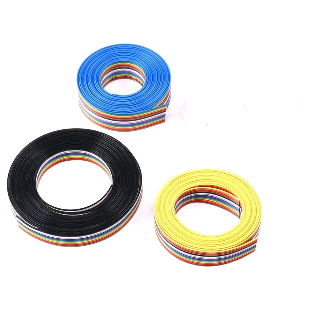 22 AWG 24AWG color cable 5/28 pin 4 pin 14pin flat 16 pin ribbon cable
