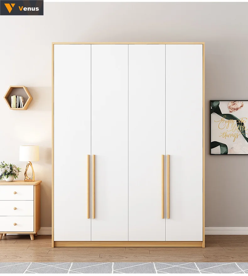 Durable OEM ODM Bedroom Furniture Wardrobe Factory Price Armoire Closet System Wooden Sliding Closet Customized Wardrobe Cabinet