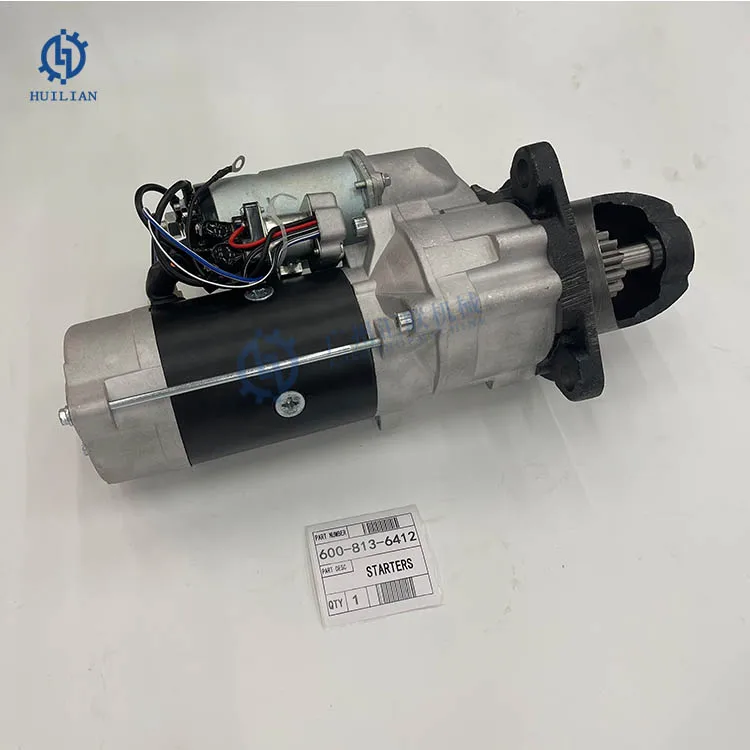 600-813-4120 600-813-3380 600-813-412 Alternator Starter Motor For PC200 PC220 Excavator 6d105 Engine Tarting Motor