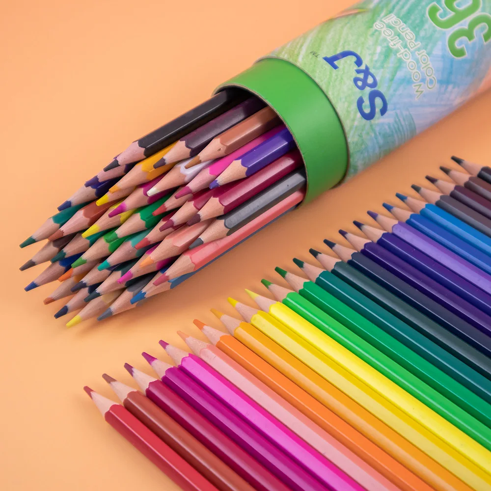 Hot selling artist quality oil-based pencils Colored pencil barrel set