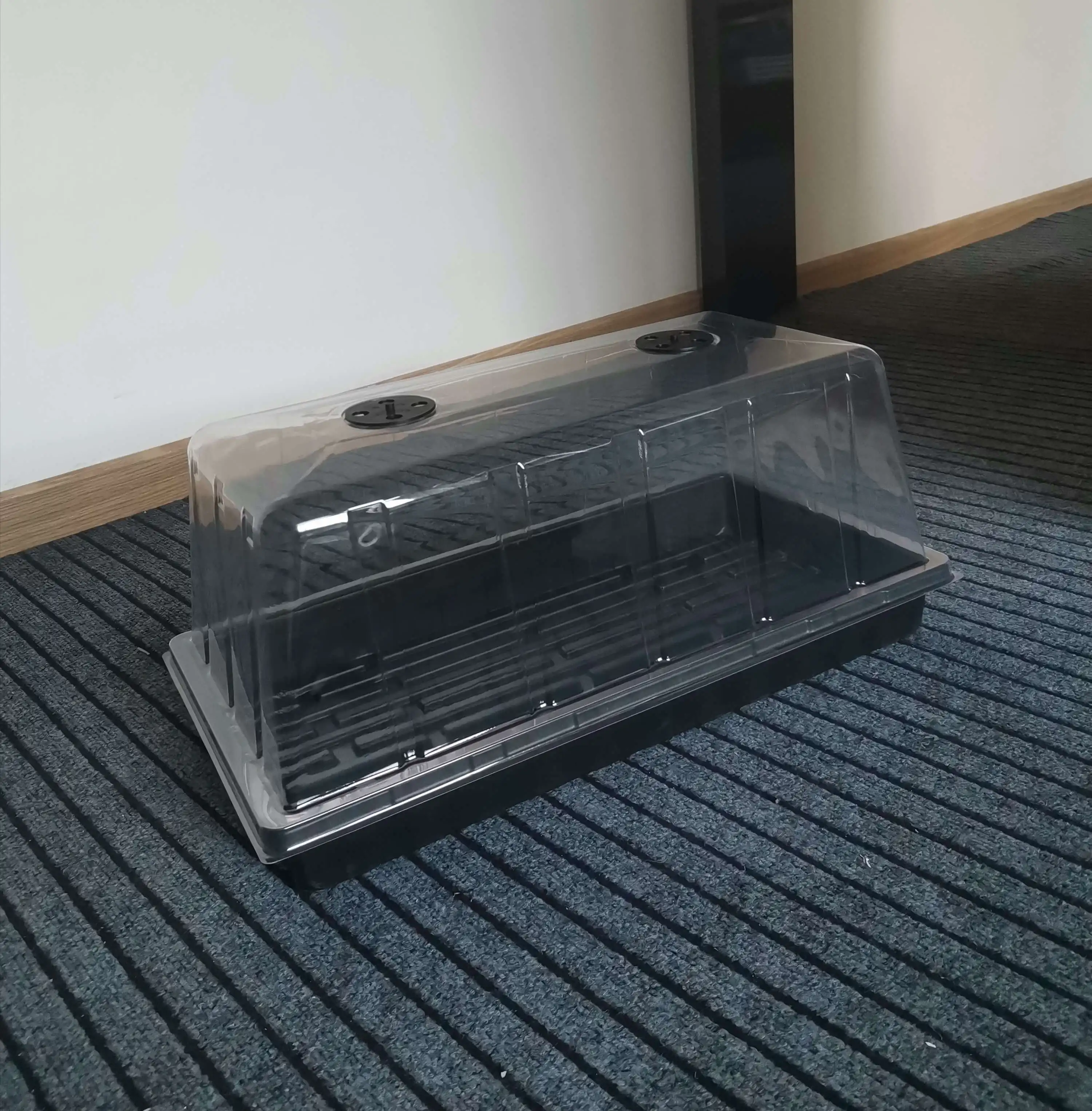 
garden transparent seed seedling tray cover heat preservation nursery trays lids 