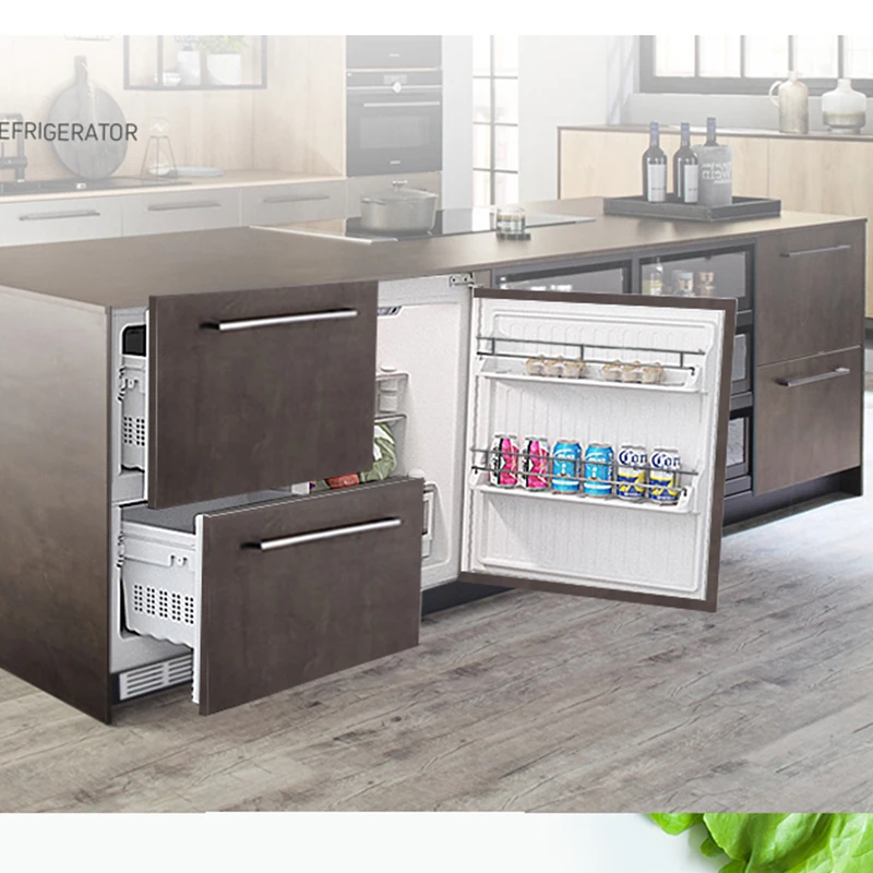 Build-in Fully Embedded Air-cooled Frost Free Electronic Temperature Control Frequency Conversion Wholesale Refrigerator