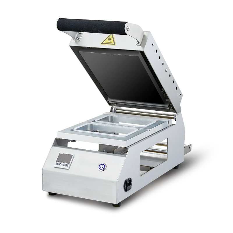 
2020 manual food table top tray sealer DQ-1with 1 to 2 trays for fast food map tray 