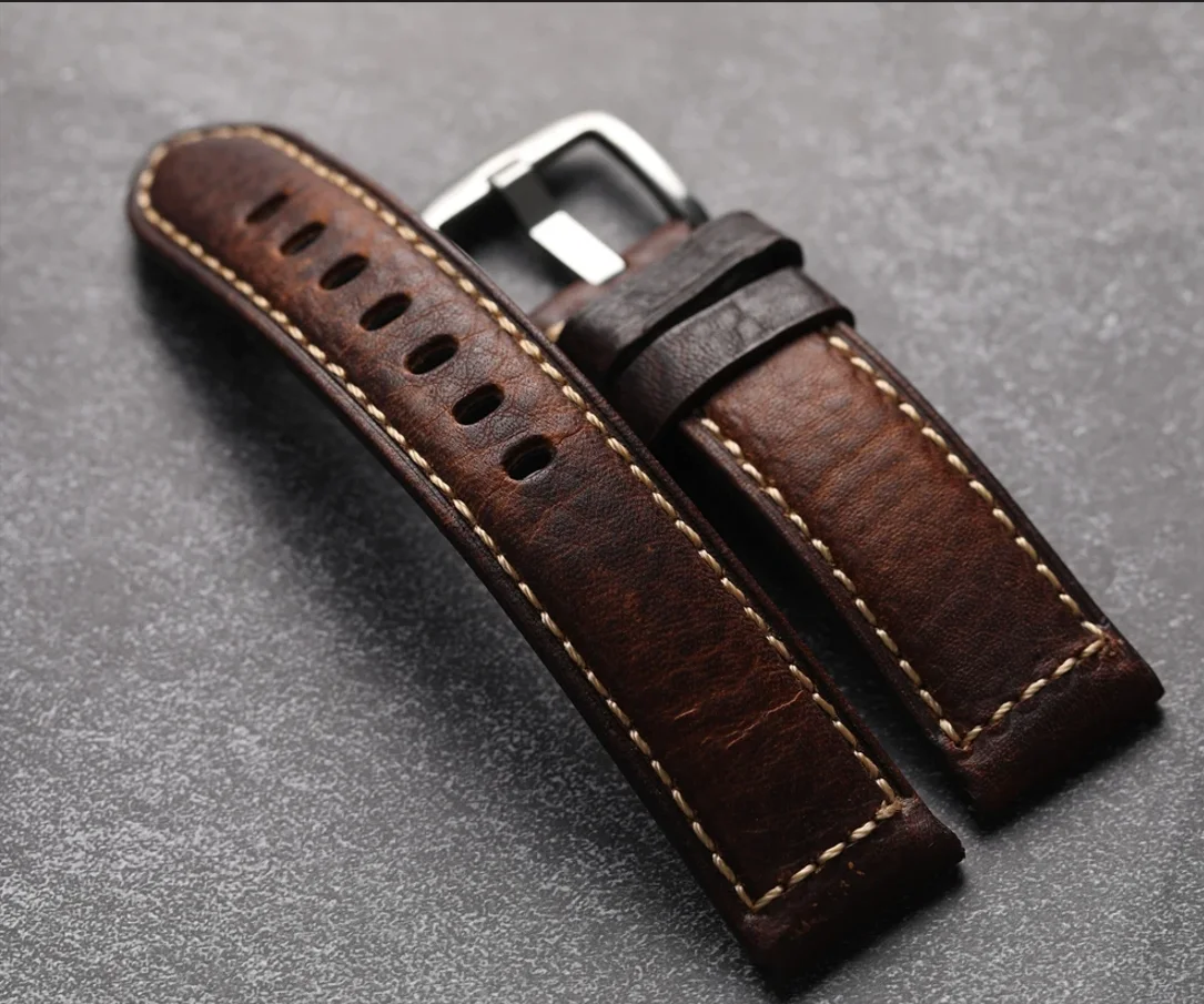 Vintage Genuine Leather Wristband Strap 45/42/44mm Bands for Watch Replacement Band Models 7 6 5 4 3 2 1SE-Fashion Switch
