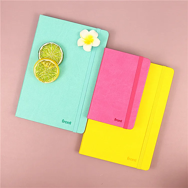 front pocketbooks custom agendas fitness 2021 a6 notebook paper leather note book logo planner