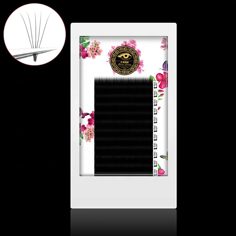
easy fanning eyelashes silk private label mega volume 1 second self fast easy fanning blooming eyelash lash extensions 