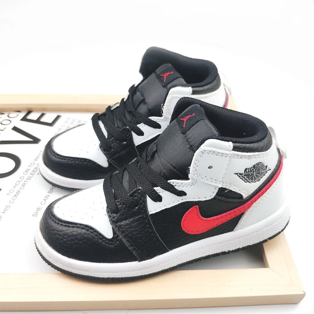 Высококачественные детские кроссовки для бега AJ1 высокие Nike Air Jordan 1