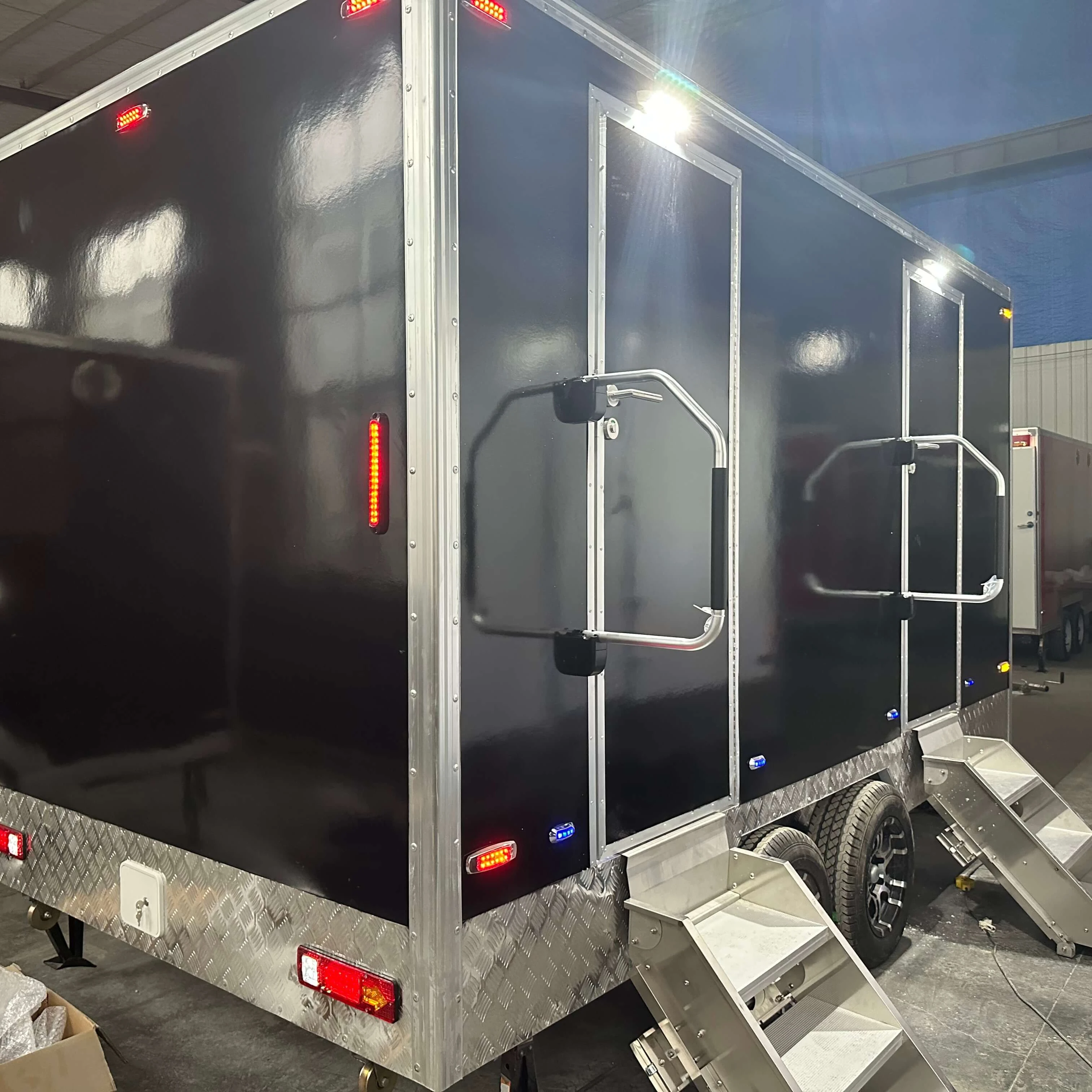 Открытый роскошный полный комплект сборный блок ванная комната туалет прицеп Мобильная Ванная комната Портативный с душем