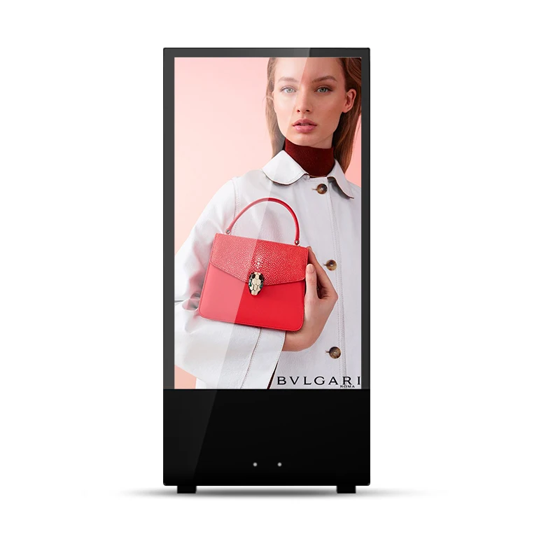Waterproof 43 inch Portable Battery Powered Digital Signage Movable Outdoor Digital Signage Movable LCD Advertising Screen Kiosk