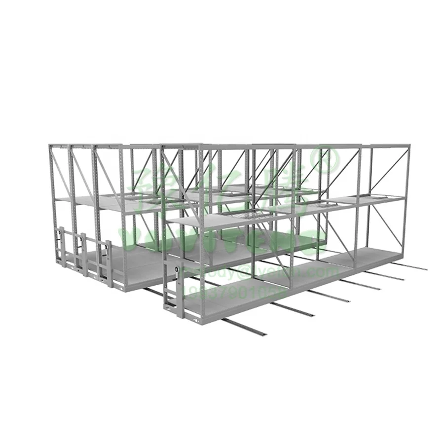 Vertical Rolling Table 4x8 Multi Level Long Planting Grow Rack System With Tray